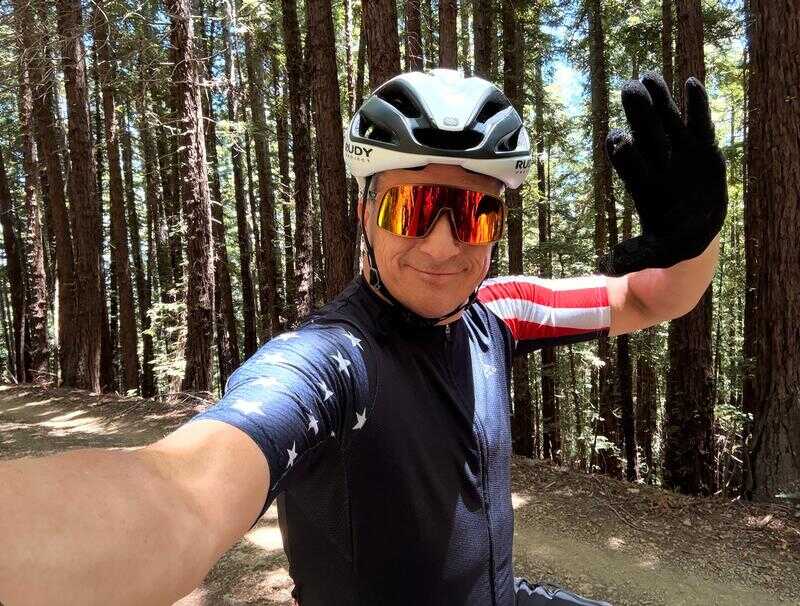 Jake riding in Marin